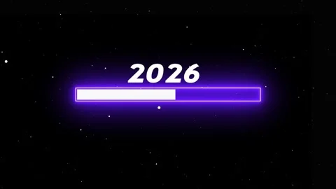 Loading bar for year 2026 Stock Footage 328386487