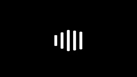 Loading Bars Animation on Black Background, White Buffering for Motion Design Stock Footage 333626136