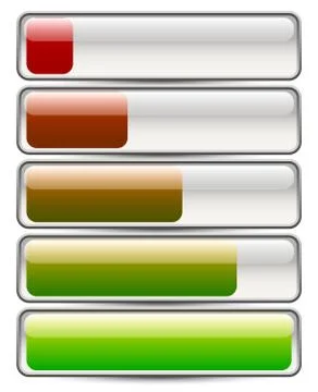 Loading bars. Changing colors, gloss. Stock Illustration