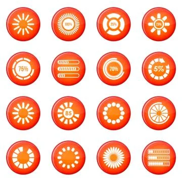 Loading bars icons vector set Stock Illustration