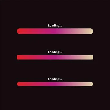 Loading Bars in a Modern Interface Stock Illustration