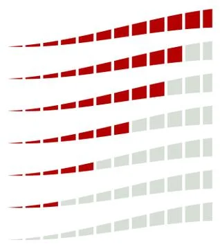 Loading bars, progress, strength indicators, generic meters with slight disto Illustrazione stock