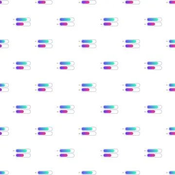 Loading bars seamless pattern design with colorful gradients Illustrazione stock