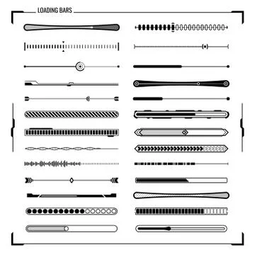 Loading bars set Stock Illustration