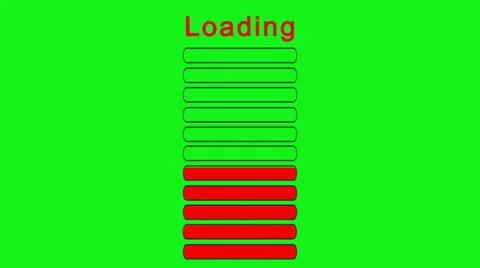 Loading bars vertically - green screen effect Stock Footage 33976439