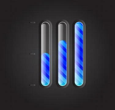 Loading bars for web design. Stock Illustration