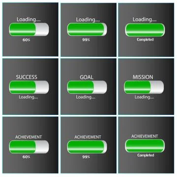 Loading battery for business sucess イラスト素材