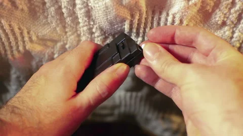 Loading BB gun cartridge Stock Footage 46267680