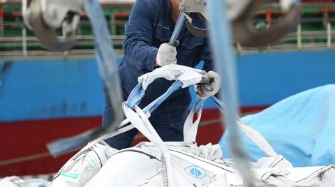 Loading big bag Stock Footage 61497817