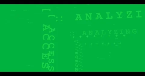 LOADING bits starting HUD parts assembling ANALYZING bars, ACCESS pillar Stock Footage 327338801