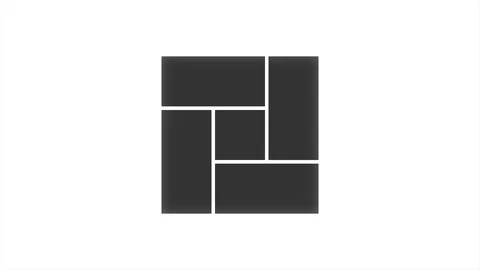 Loading blocks animation with optional luma matte. Alpha Luma Matte included. Stock Footage 88912707