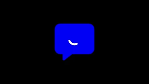 Loading blue chat speech bubble icon with spinning white circular progress .. 動画素材 341228889