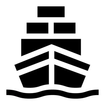 Loading Boat Vector Icon Design Illustration Stock Illustration