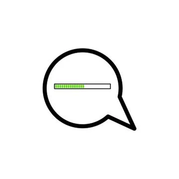 Loading bubble chat vector design template illustration Stock Illustration