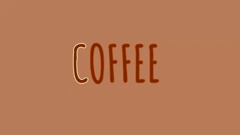 LOADING CAPPUCCINO.Coffee Typography Animation . Coffee Text Motion Graphic.Anim Stock-Footage 341700908