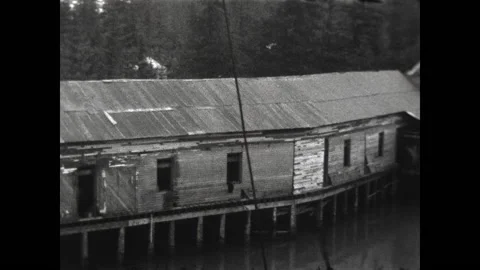 Loading Cargo in Alaska 1937 Stock Footage 201551767