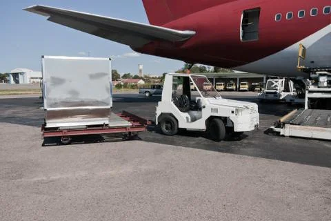 Loading cargo plane Stock Photos