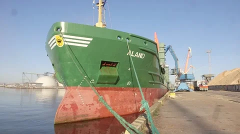 Loading cargo ship Stock Footage 68240240