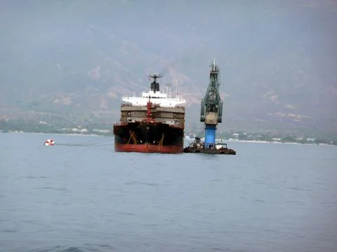 Loading the Cargo ship Stock Photos