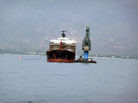 Loading the Cargo ship Stock Photos