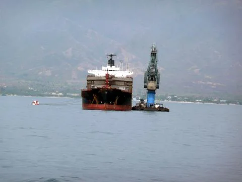Loading the Cargo ship Stock Photos