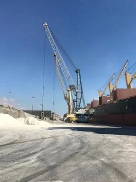 Loading cargo ship Stock Photos