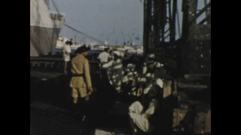 Loading Cars on Suez Ferry Stock Footage 251820584