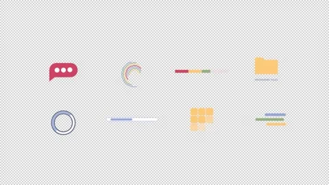 Loading cartoon animation pack Stock Footage 345049391