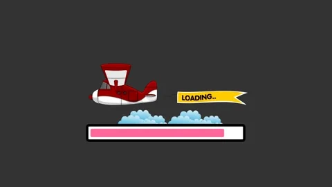 Loading Cartoon Animation Video on  Black and Green Screen Background | Tra.. Stock Footage 282954216