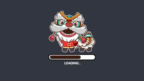 Loading Cartoon Animation Video on Black and Green Screen Background | fest.. Stock Footage 282954782