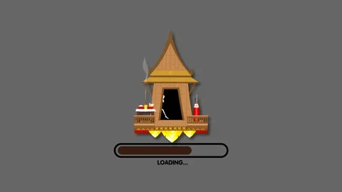 Loading Cartoon Animation Video on Gray and Green Screen Background | funny.. Stock Footage 282954171