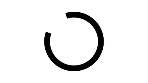 Loading circle animated digital buffering and waiting progress icon with bl.. Stock Footage 347846563
