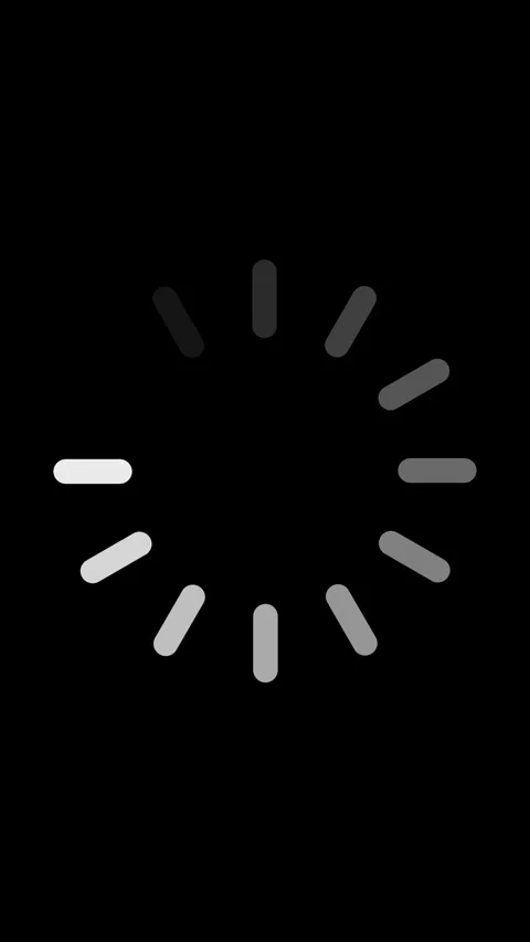 Loading circle animation on black background. 4K Loopable Stock Footage 311423393