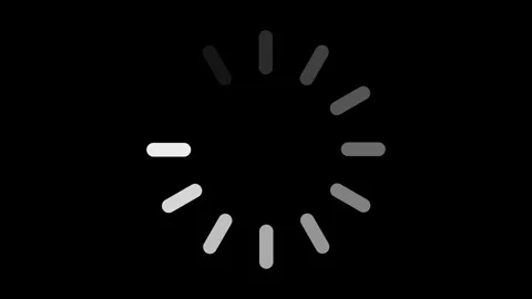 Loading circle animation on black background. 4K Loopable Stock Footage 311423397