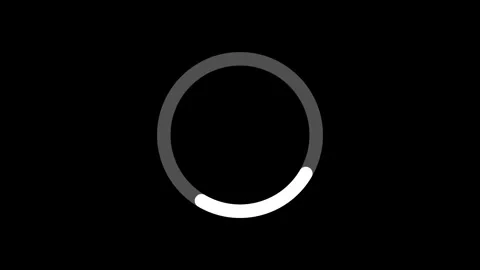 Loading circle animation on black background. Vidéo 332140353