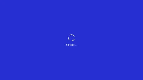 Loading circle animation on blue background, animated loading Stock Footage 303958368