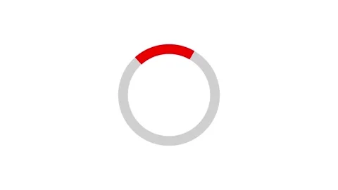 Loading circle animation, circle loading red color 4k on white background Stock Footage 306754142