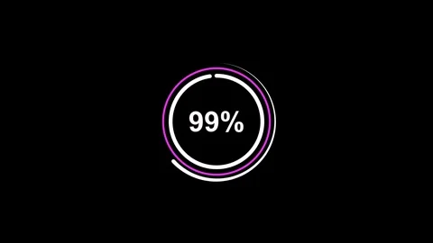Loading circle animation with forty eight percent. Loading circle pink and .. Stock Footage 337618449