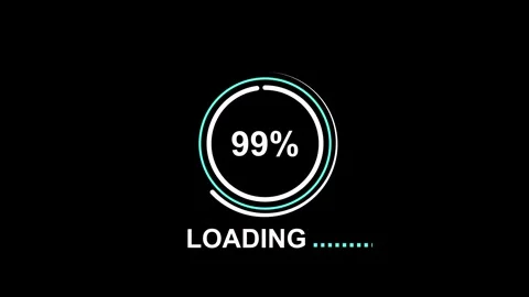 Loading circle animation with forty eight percent. Loading circle cyan and .. Stock Footage 337618451