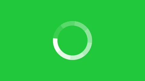 Loading circle animation on green screen, circular progress bar shows waiti.. Stock Footage 345547795