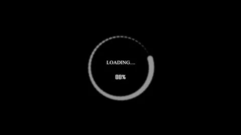 Loading circle animation with percentage count. Loading circle progress dat.. Stock Footage 337134602