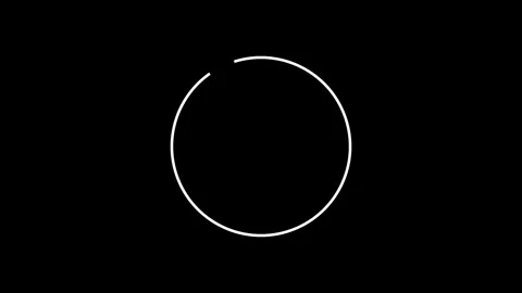 Loading Circle Animation Progress Loader Indicator on Black Background. Stock Footage 315821516