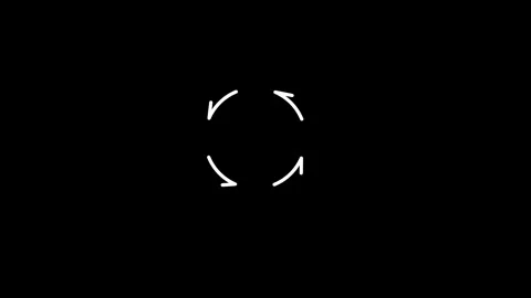 Loading circle with arrow direction icon animated video Stock Footage 292522215