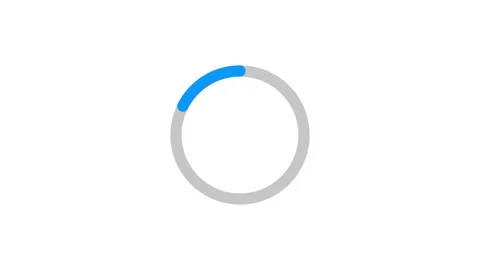Loading circle blue color animated 4k on white background Stock Footage 307416324