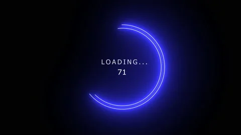 Loading circle blue neon technology Stock Footage 171305564