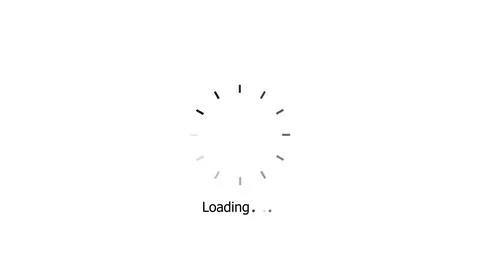 Loading circle, charging upload download loading footage icon Stock Illustration