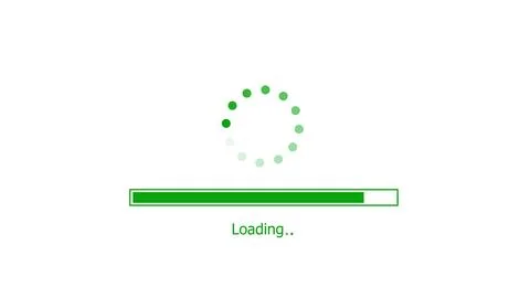 Loading circle, charging upload download loading footage icon Stock Illustration