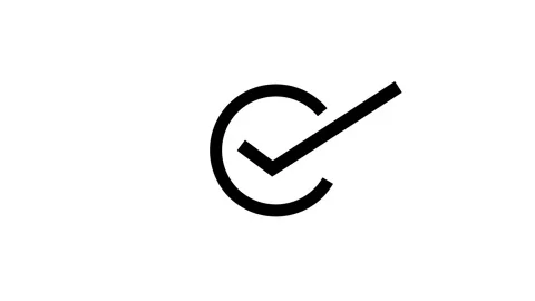 Loading circle with checkmark animation Stock Footage 328385903