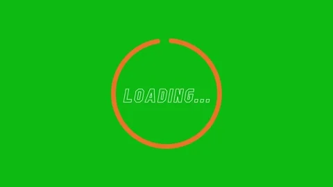 Loading circle design with 2 animated models and green background Video stock 301267646