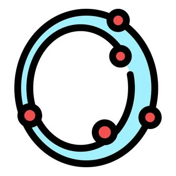 Loading circle with five red dots representing progress or cycle 스톡 일러스트